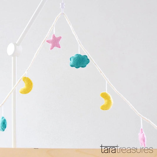 Felt Cloud, Moon & Star Garland