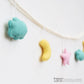 Felt Cloud, Moon & Star Garland