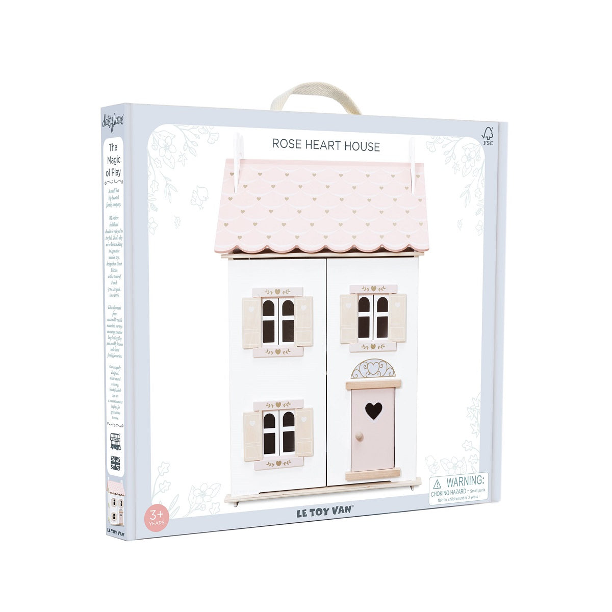 Rose Heart Wooden Doll House