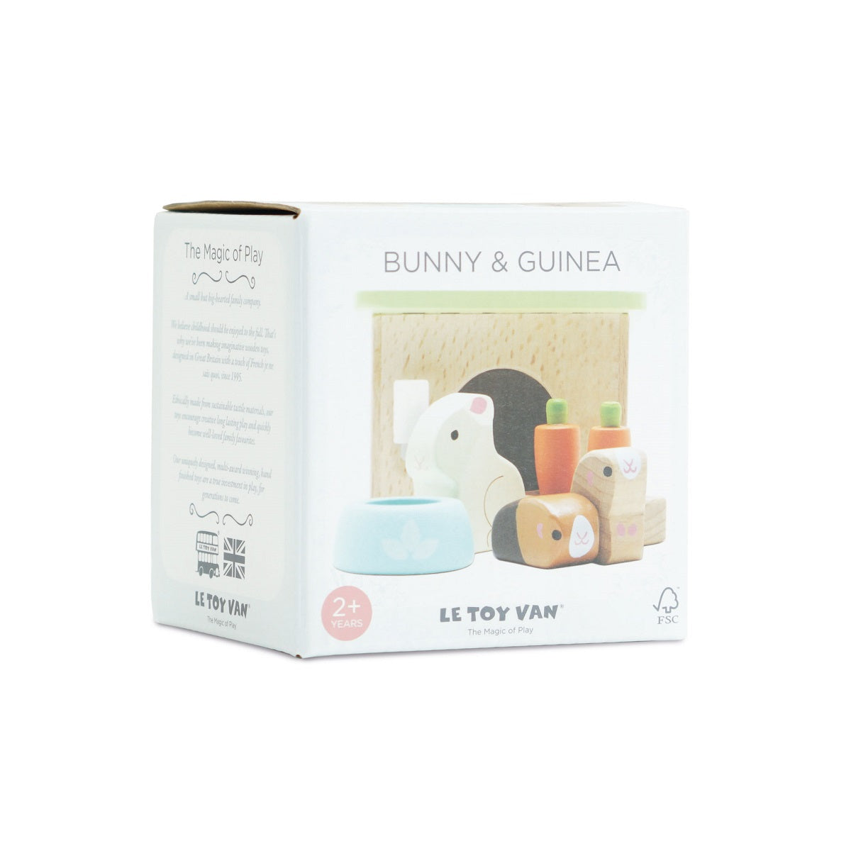 Wooden Doll House Pets - Bunny & Guinea Pig Set