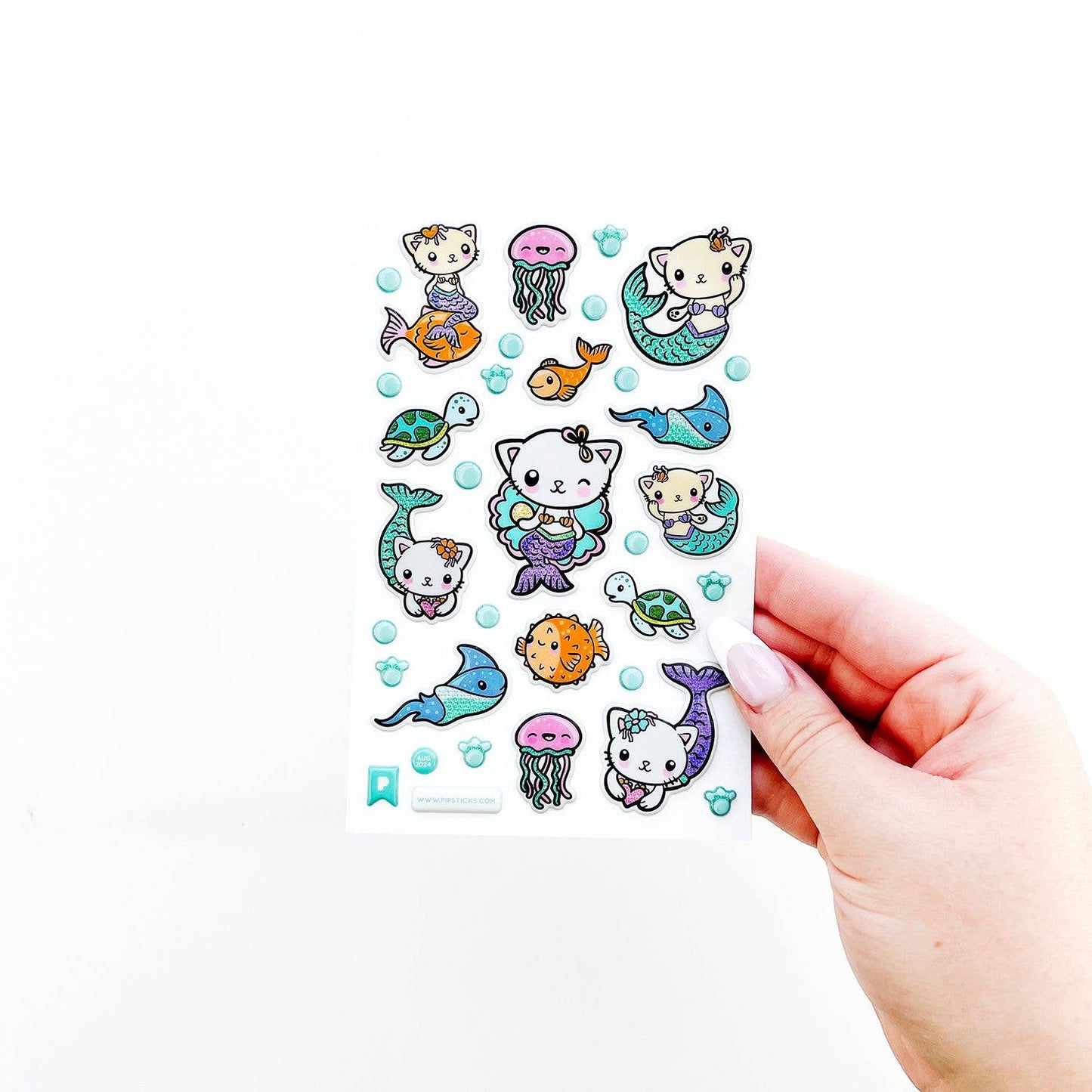 Puffy Little Purrmaids Stickers