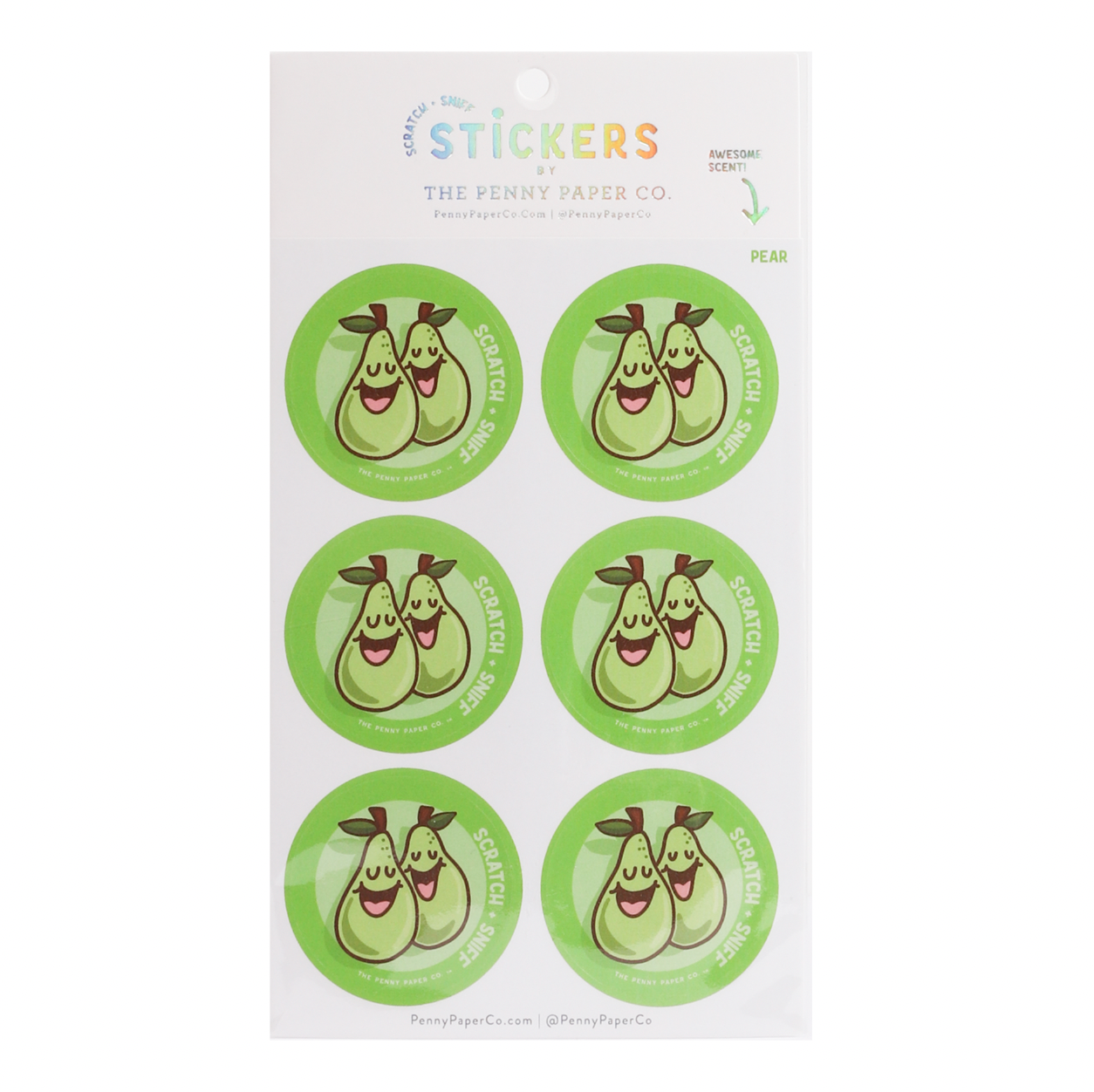 Pear Scratch and Sniff Stickers