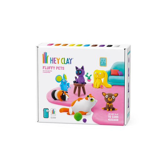 Hey Clay! Air-Dry Modelling Clay Set - Fluffy Pets