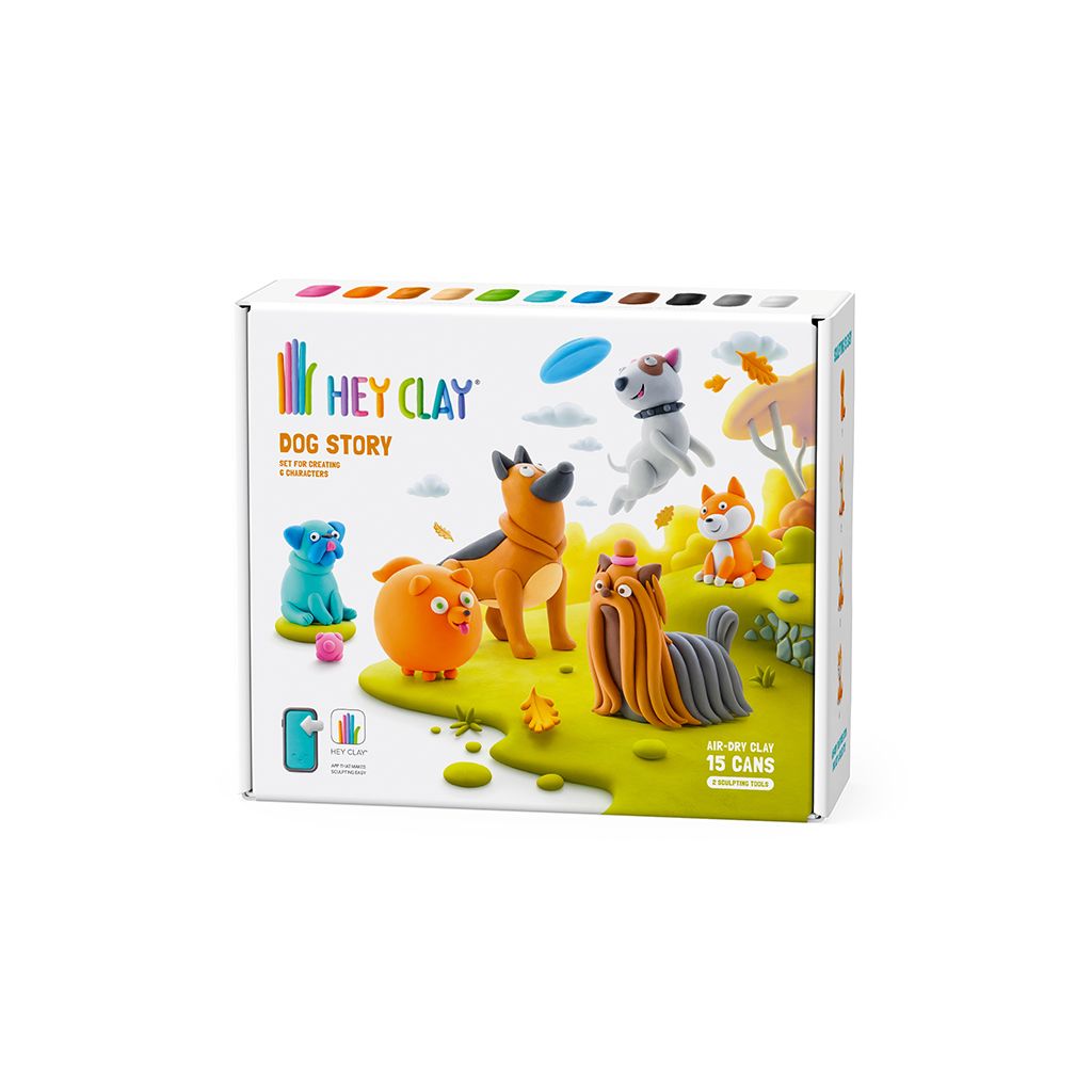 Hey Clay! Air-Dry Modelling Clay Set - Dog Story