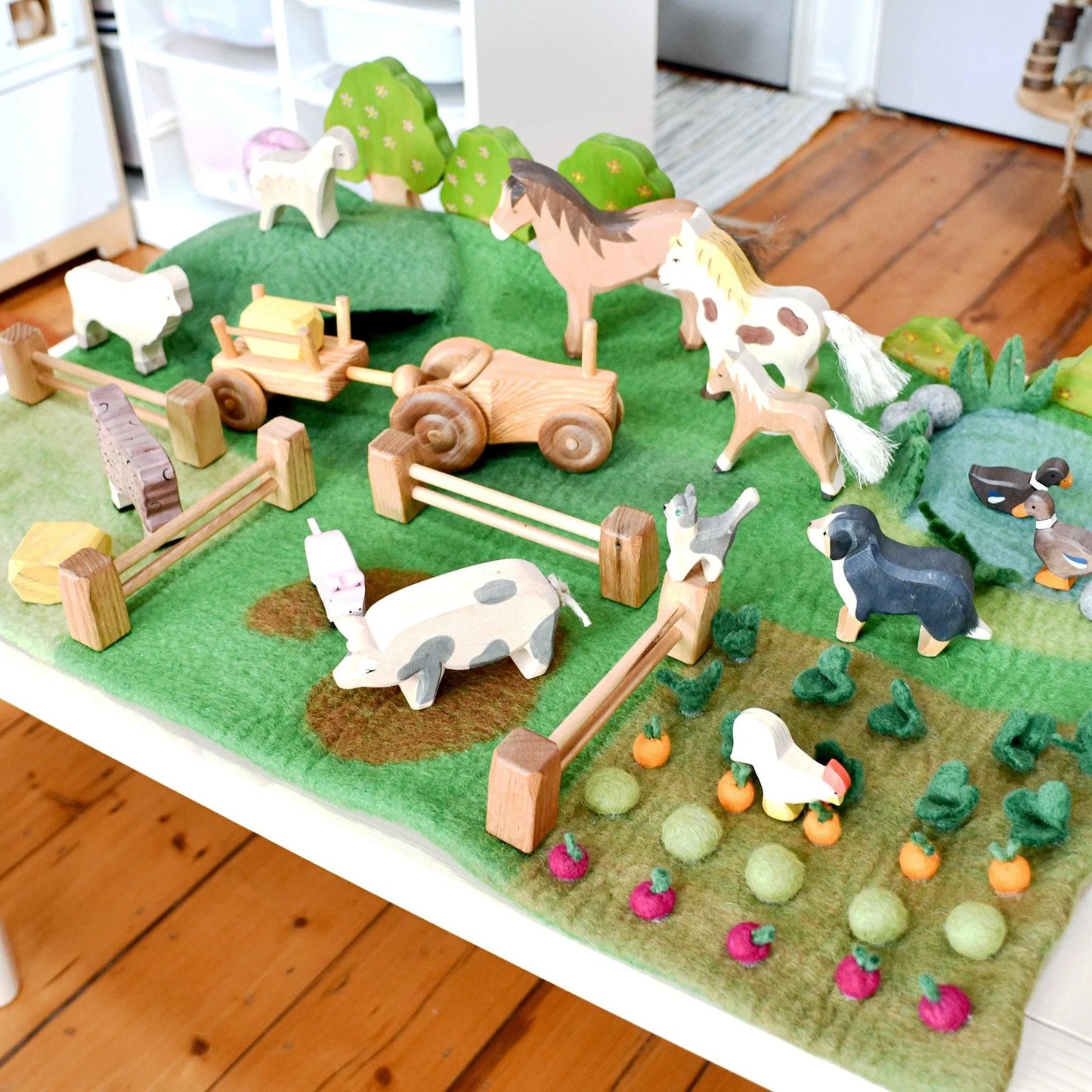 Large Felt Play Mat Playscape- Farm