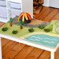 Felt Play Mat Playscape- Dinosaur Land with Volcano