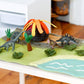 Felt Play Mat Playscape- Dinosaur Land with Volcano