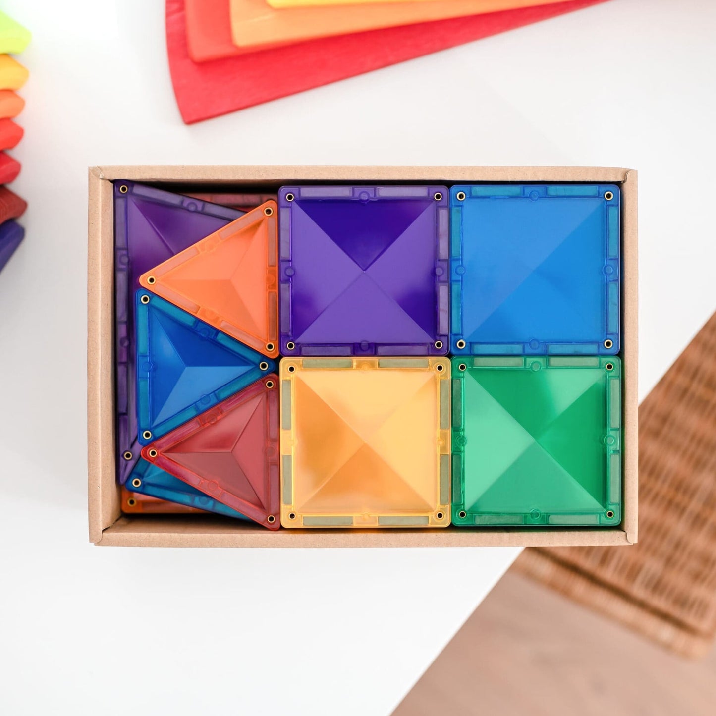 Rainbow Magnetic Tiles Starter Pack