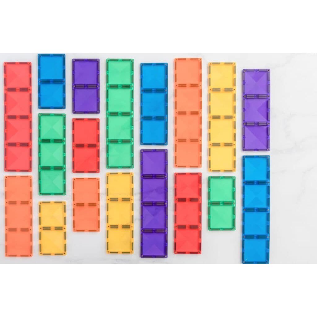 Rainbow Magnetic Tiles Rectangle Pack