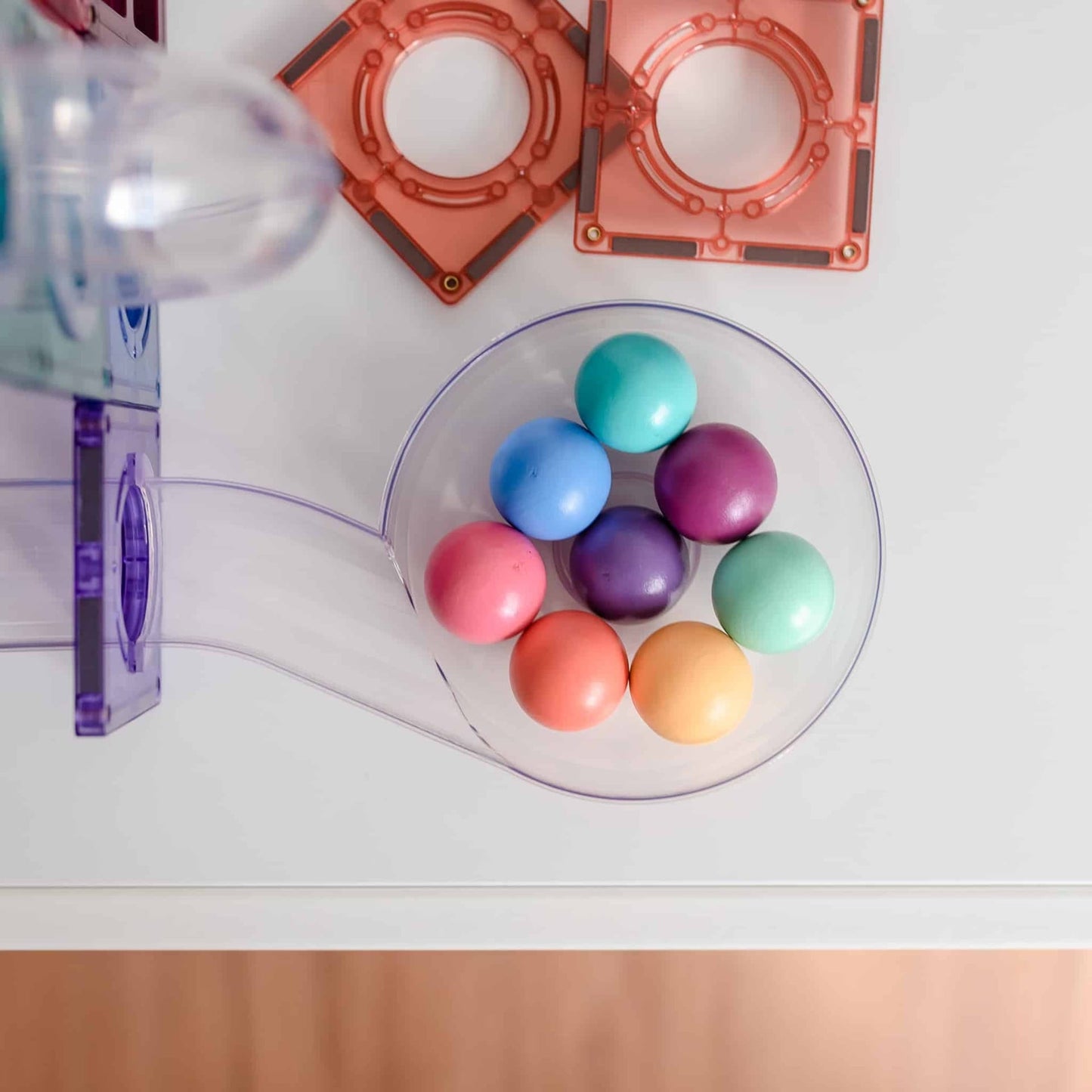 Pastel Magnetic Tiles Ball Run Pack