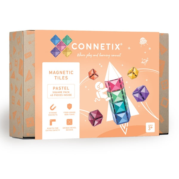 Pastel Magnetic Tiles Square Pack