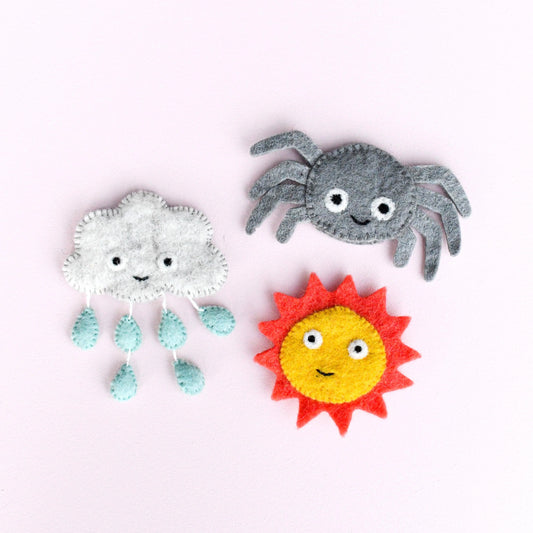 Felt Finger Puppets Set - Itsy Bitsy Spider