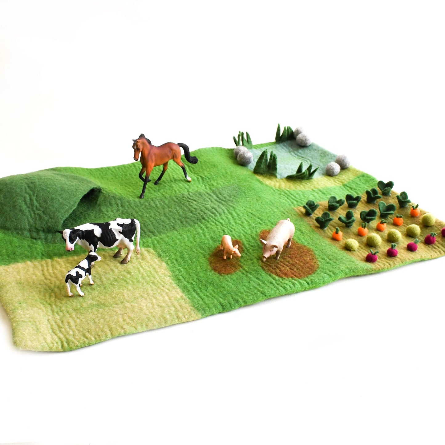 Large Felt Play Mat Playscape- Farm