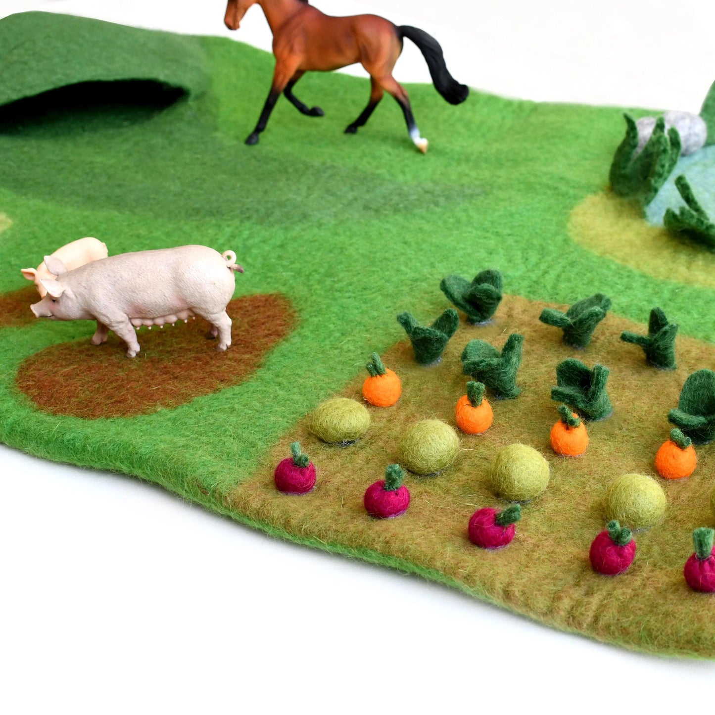 Large Felt Play Mat Playscape- Farm