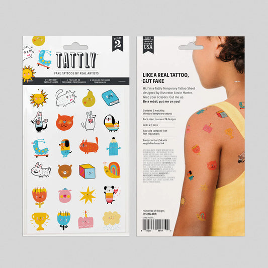 Little Friends Temporary Tattoo Sheet