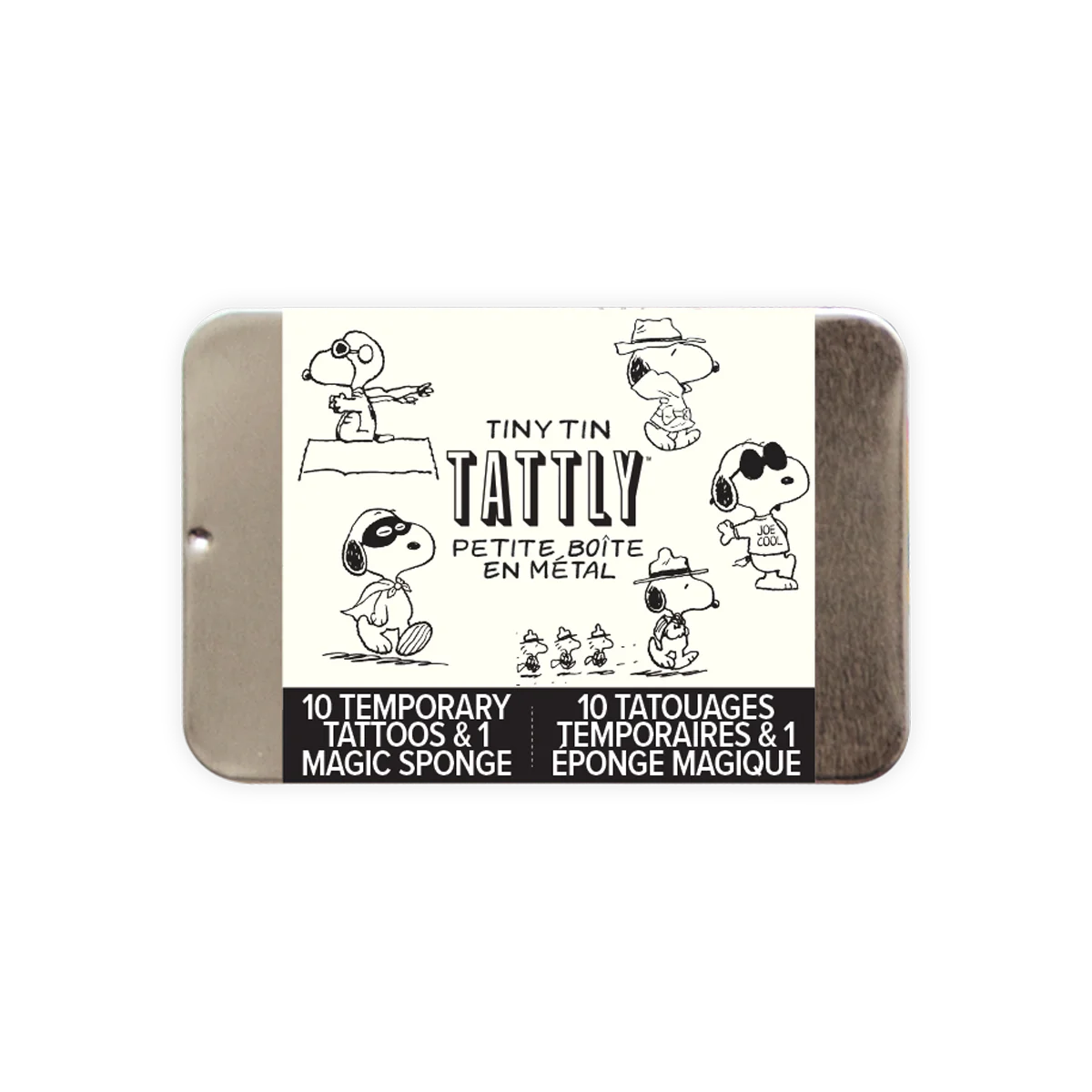 Peanuts Many Faces of Snoopy Tiny Tattoo Tin