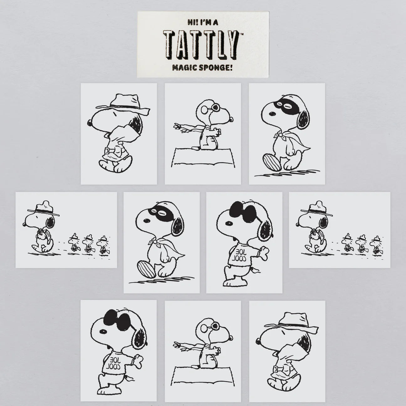 Peanuts Many Faces of Snoopy Tiny Tattoo Tin