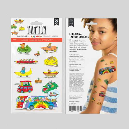 Things That Go Temporary Tattoo Sheet