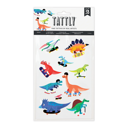 Dino Derby Temporary Tattoo Sheet